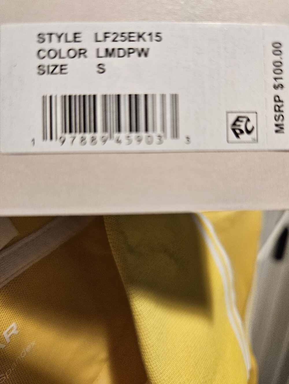 Sleeveless Polo Tank Peter Millar Women's Lemon Drop /White Canter Top in Yellow - Picture 6 of 6